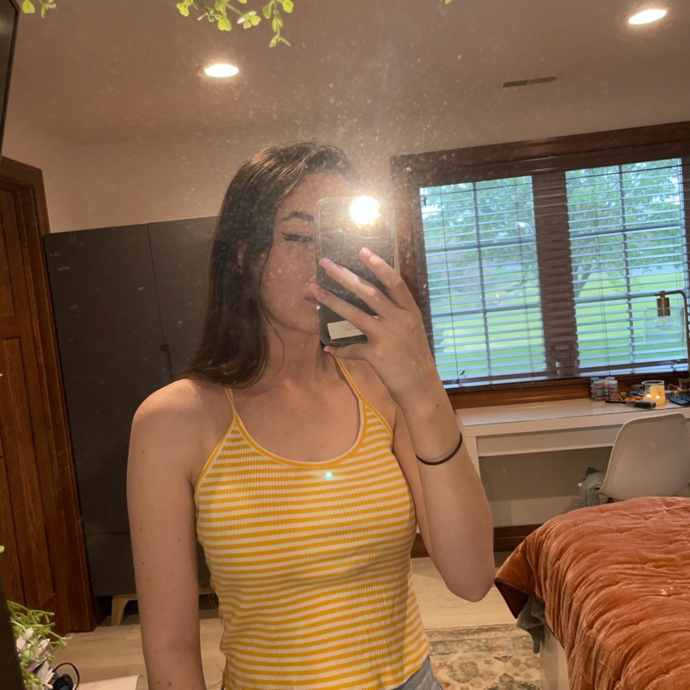 Yellow striped racer back